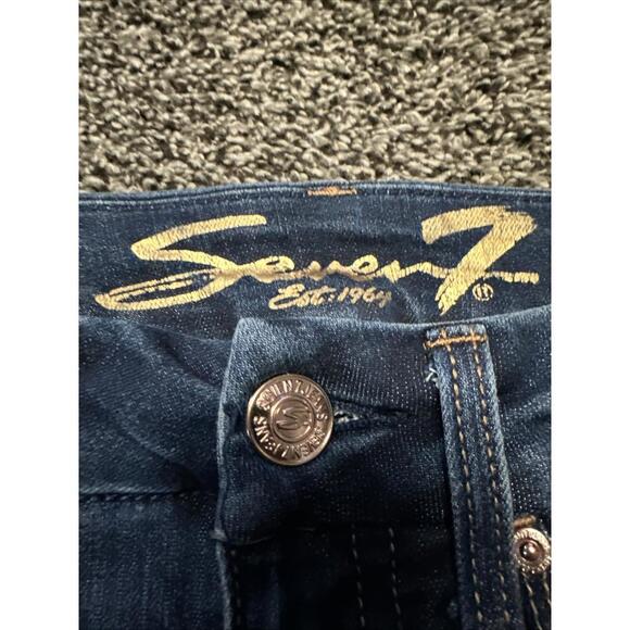 Seven 7 Jeans Woman’s Size 4 Tummyless High Rise Skinny Dark Wash 29x29.5 - Picture 2 of 7